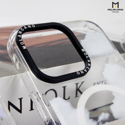 MOLAN CANO Crystal Clear Printing Magsafe Case รุ่น iPhone 16/16+/16pro/16Pro Max เคสไอโฟน เคสกันรอย-ขอบสีใสสกีนลาย