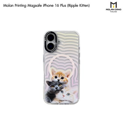 MOLAN CANO Crystal Clear Printing Magsafe Case รุ่น iPhone 16/16+/16pro/16Pro Max เคสไอโฟน เคสกันรอย-ขอบสีใสสกีนลาย