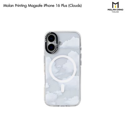 MOLAN CANO Crystal Clear Printing Magsafe Case รุ่น iPhone 16/16+/16pro/16Pro Max เคสไอโฟน เคสกันรอย-ขอบสีใสสกีนลาย