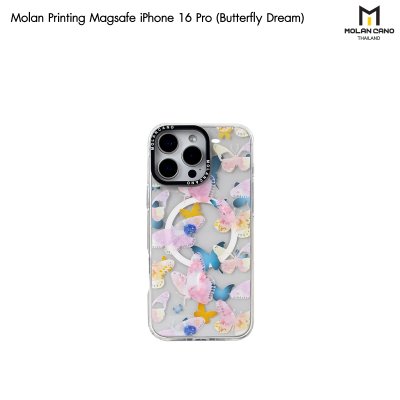 MOLAN CANO Crystal Clear Printing Magsafe Case รุ่น iPhone 16/16+/16pro/16Pro Max เคสไอโฟน เคสกันรอย-ขอบสีใสสกีนลาย