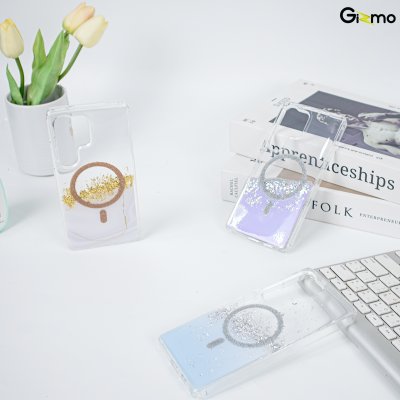 Gizmo Moonlight Series Magsafe เคสใสกลิตเตอร์ กันรอยขีดข่วน กันกระแทก สำหรับซัมซุง s25ultra