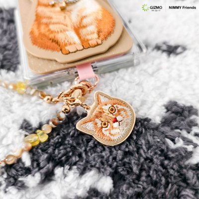 Nimmy Friend Mobile Phone Chain สายคล้องข้อมือถือประดับลูกปัดและจี้ปัก 3D