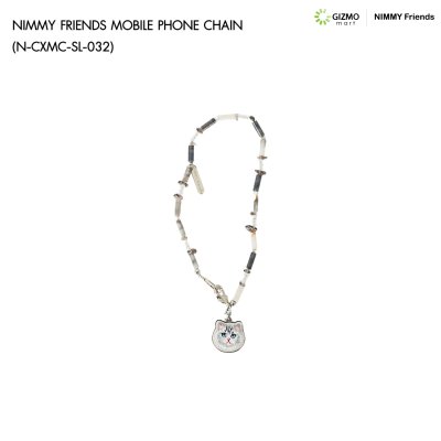Nimmy Friend Mobile Phone Chain สายคล้องข้อมือถือประดับลูกปัดและจี้ปัก 3D