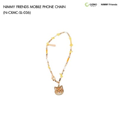 Nimmy Friend Mobile Phone Chain สายคล้องข้อมือถือประดับลูกปัดและจี้ปัก 3D
