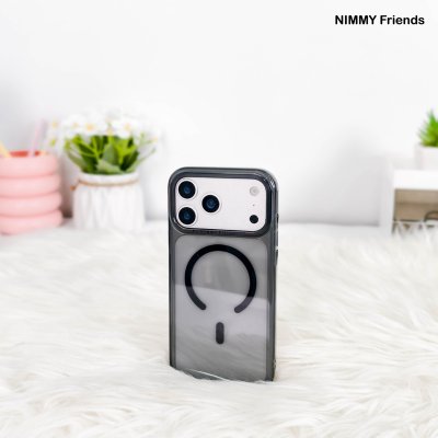 Nimmy Friends Crystal Clear with MagSafe สำหรับ iPhone 17/18 Series เคสใสคริสตัลขอบแต่งเมทัลลิก รองรับชาร์จไร้สายแม่เหล็ก