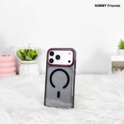 Nimmy Friends Crystal Clear with MagSafe สำหรับ iPhone 17/18 Series เคสใสคริสตัลขอบแต่งเมทัลลิก รองรับชาร์จไร้สายแม่เหล็ก