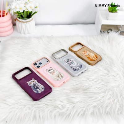 NIMMY Friends Lucky Fashion Series Magnetic Case เคสแม่เหล็กลายน้องแมวงานปัก