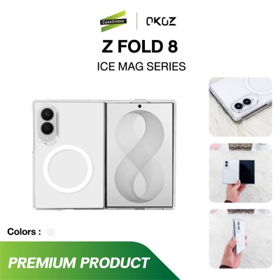 OKOZ ICE magsafe case for Samsung Z fold 8 series เคสใสแม่เหล็ก MagSafe