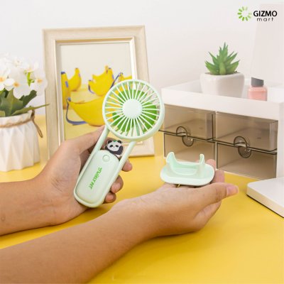 Pet Spin Fun Hand Held Fan พัดลมพกพา 2-in-1 พัดลมมือถือตั้งโต๊ะได้ ลายสัตว์เลี้ยงสุดน่ารัก รุ่น TYX9269