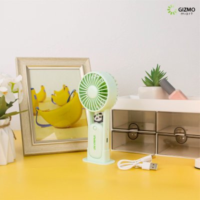 Pet Spin Fun Hand Held Fan พัดลมพกพา 2-in-1 พัดลมมือถือตั้งโต๊ะได้ ลายสัตว์เลี้ยงสุดน่ารัก รุ่น TYX9269