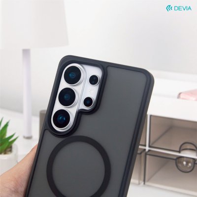 DEVIA Pino Series Magnetic Case Black เคสกันกระแทกเนื้อแมตต์ชาร์จไร้สาย สำหรับ Samsung Galaxy S26 Ultra