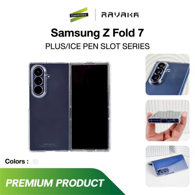 RAVAKA ICE Crystal เคสใส Z Fold7 มีช่องปากกา กันกระแทก