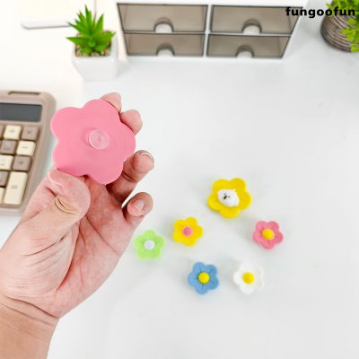 Fungoofun DIY Jibbitz Flower/Running Poppy ตัวติดกระเป๋าลายสุนัขพาสเทลหมุดซิลิโคนใส