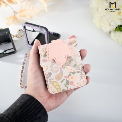 เคส Z Flip 6 Molan Cano หนังลายดอกไม้ มีสายคล้อง