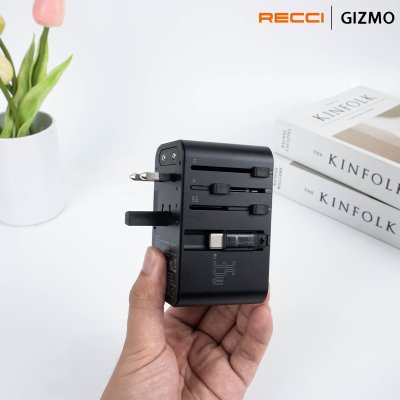Recci หัวแปลงปลั๊กไฟ Universal PD 35W Retractable รุ่น RCG-P06