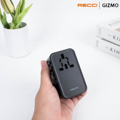 Recci หัวแปลงปลั๊กไฟ Universal PD 35W Retractable รุ่น RCG-P06