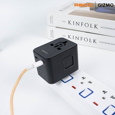 Recci หัวแปลงปลั๊กไฟ Universal PD 25W Retractable รุ่น RCG-P10