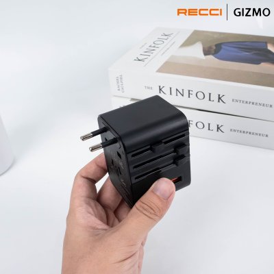 Recci หัวแปลงปลั๊กไฟ Universal PD 25W Retractable รุ่น RCG-P10