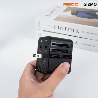 Recci หัวแปลงปลั๊กไฟ Universal PD 25W Retractable รุ่น RCG-P10