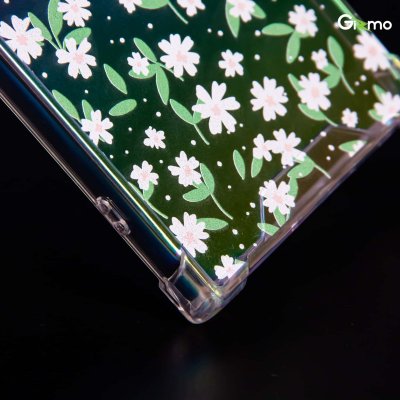 Gizmo เคสซัมซุง เคสS22 Galaxy S22 ultra เคสใส ยกขอบกันกระแทก รุ่น Fusion Strong-X สกรีนลายดอกไม้