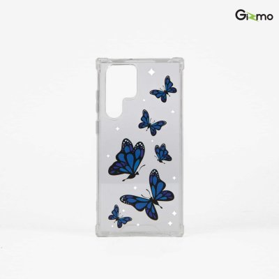 Gizmo เคสซัมซุง เคสS22 Galaxy S22 ultra เคสใส ยกขอบกันกระแทก รุ่น Fusion Strong-X สกรีนลายดอกไม้