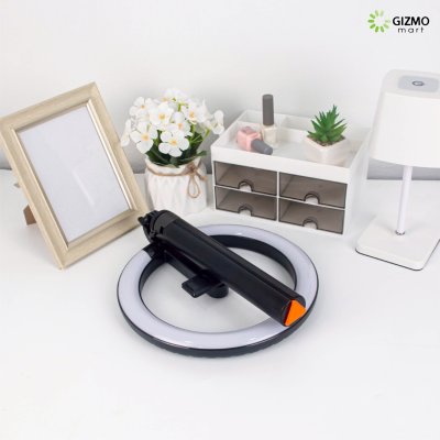 P61Q Aluminum Ring Light Selfie Stick 2.05M Black ไม้เซลฟี่ไฟวงแหวน ขาตั้งกล้องไลฟ์สดอัจฉริยะ