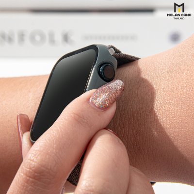 Molan cano Slim case เคสพร้อมกระจกกันรอยหน้าจอ Apple Watch แถมกรอบใสในกล่อง