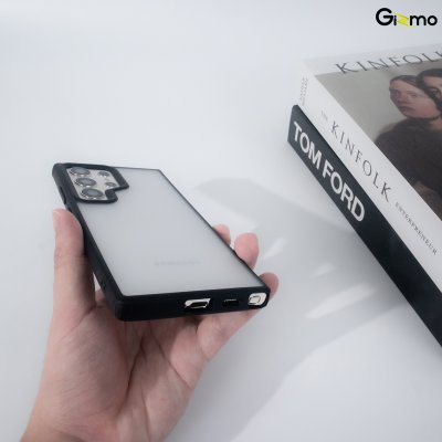 Gizmo Fusion Strong-X ขอบดำ เคสซัมซุง เคสขุ่น เนื้อสำผัสแมท กันกระแทก กันเลนส์กล้อง S24 Ultra