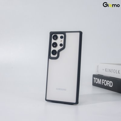 Gizmo Fusion Strong-X ขอบดำ เคสซัมซุง เคสขุ่น เนื้อสำผัสแมท กันกระแทก กันเลนส์กล้อง S24 Ultra