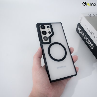 Gizmo Fusion Strong-X magsafe ขอบดำ เคสซัมซุง เคสขุ่น เคสรองรับ MagSafe เนื้อสำผัสแมท กันกระแทก กันเลนส์กล้อง S24 Ultra