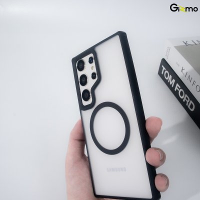 Gizmo Fusion Strong-X magsafe ขอบดำ เคสซัมซุง เคสขุ่น เคสรองรับ MagSafe เนื้อสำผัสแมท กันกระแทก กันเลนส์กล้อง S24 Ultra