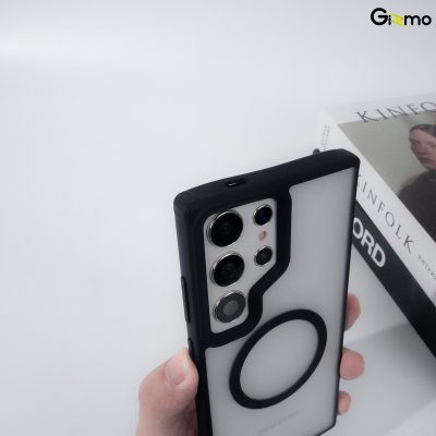 Gizmo Fusion Strong-X magsafe ขอบดำ เคสซัมซุง เคสขุ่น เคสรองรับ MagSafe เนื้อสำผัสแมท กันกระแทก กันเลนส์กล้อง S24 Ultra