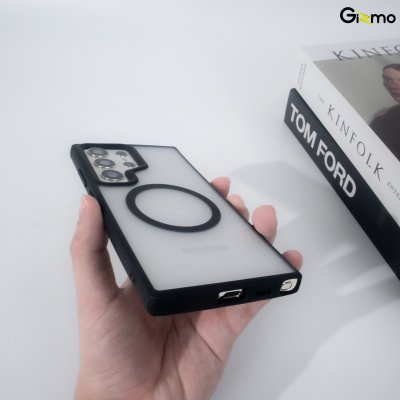 Gizmo Fusion Strong-X magsafe ขอบดำ เคสซัมซุง เคสขุ่น เคสรองรับ MagSafe เนื้อสำผัสแมท กันกระแทก กันเลนส์กล้อง S24 Ultra
