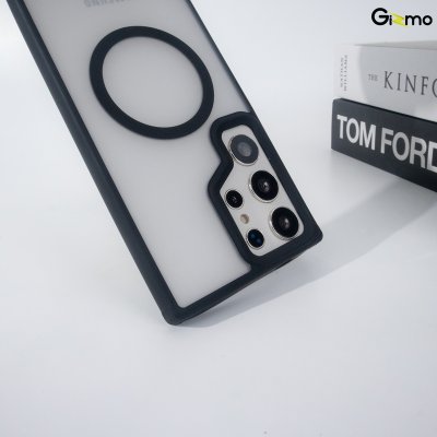 Gizmo Fusion Strong-X magsafe ขอบดำ เคสซัมซุง เคสขุ่น เคสรองรับ MagSafe เนื้อสำผัสแมท กันกระแทก กันเลนส์กล้อง S24 Ultra
