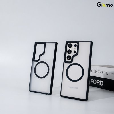 Gizmo Fusion Strong-X magsafe ขอบดำ เคสซัมซุง เคสขุ่น เคสรองรับ MagSafe เนื้อสำผัสแมท กันกระแทก กันเลนส์กล้อง S24 Ultra
