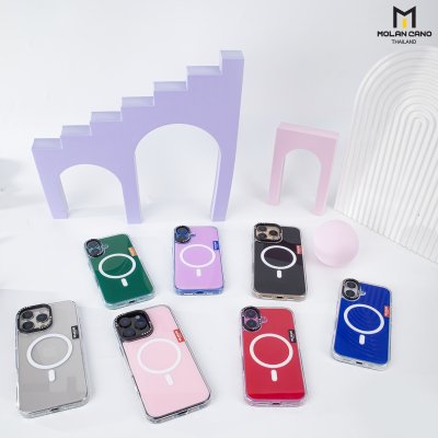 Molan Cano Tranparent Crystal Color Magsafe กันรอยขีดข่วน กันกระแทก เคสชาร์จได้ for iPhone 16/16+/16pro/16Pro max