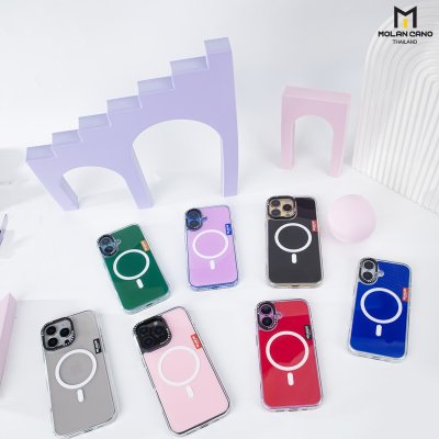 Molan Cano Tranparent Crystal Color Magsafe กันรอยขีดข่วน กันกระแทก เคสชาร์จได้ for iPhone 16/16+/16pro/16Pro max