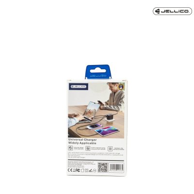 JELLICO หัวแปลงปลั๊กไฟ 100V-240V travel charger PD+QC 20W รุ่น S2