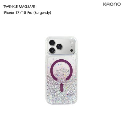 KAONO Twinkle Series Case with MagSafe iPhone 17/18 Series เคสใสกลิตเตอร์กากเพชร รองรับ MagSafe