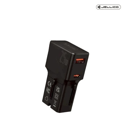 JELLICO หัวแปลงปลั๊กไฟ Universal Adapter Mini Pocket Charger 25W รุ่น S6