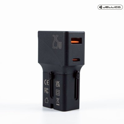 JELLICO หัวแปลงปลั๊กไฟ Universal Adapter Mini Pocket Charger 25W รุ่น S6