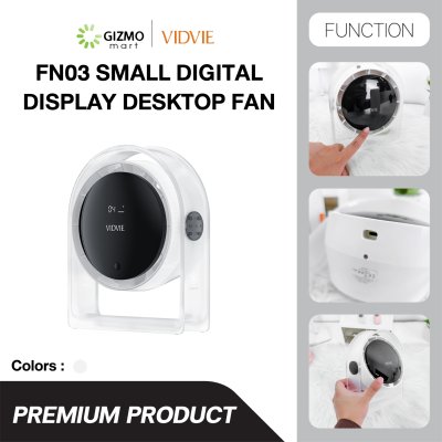 VIDVIE Small Digital Display Desktop Fan พัดลมตั้งโต๊ะดิจิทัล รุ่น FN03