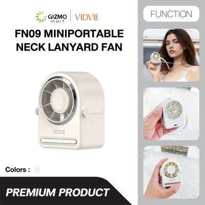 VIDVIE Mini Portable Neck Lanyard Fan พัดลมพกพาคล้องคอ รุ่น FN09