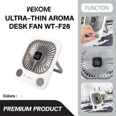 WEKOME Ultra-thin Aroma Desk Fan พัดลมตั้งโต๊ะอโรมาบางเบา รุ่น WT-F28