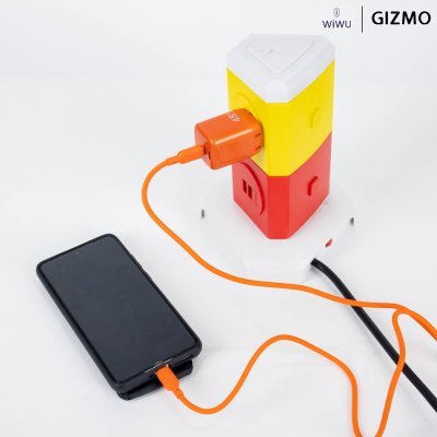 WiWU Cube 45W 2C PD Fast Charge อะแดปเตอร์ชาร์จพร้อมสาย Travel Adapter Combo
