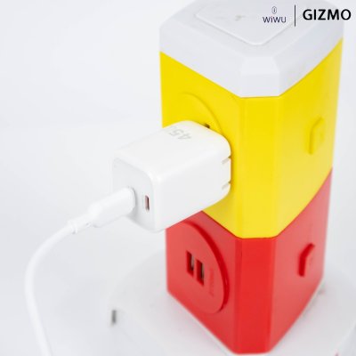 WiWU Cube 45W 2C PD Fast Charge อะแดปเตอร์ชาร์จพร้อมสาย Travel Adapter Combo