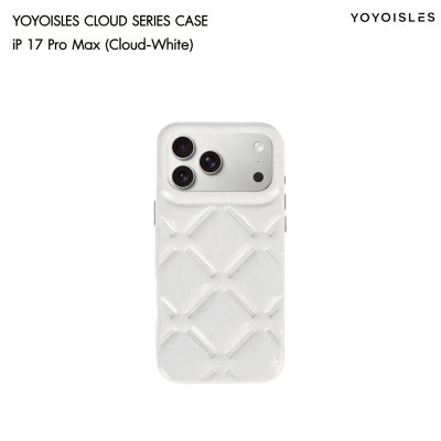 YOYOISLES Cloud Series Case iPhone 17 Pro Max เคสโทรศัพท์ลายตารางนูน 3D สไตล์มินิมอลหรูหรา
