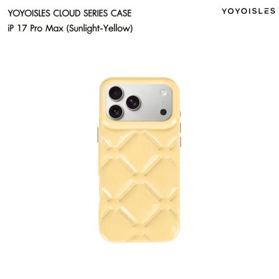 YOYOISLES Cloud Series Case iPhone 17 Pro Max เคสโทรศัพท์ลายตารางนูน 3D สไตล์มินิมอลหรูหรา