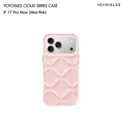 YOYOISLES Cloud Series Case iPhone 17 Pro Max เคสโทรศัพท์ลายตารางนูน 3D สไตล์มินิมอลหรูหรา