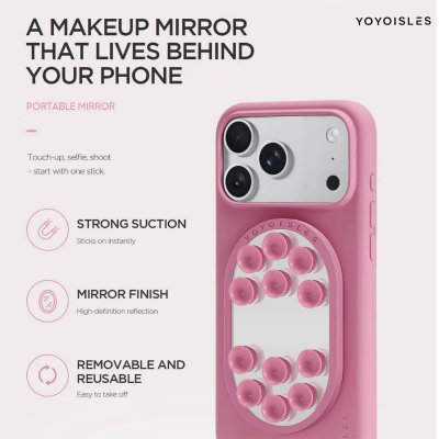 YOYOISLES Silicone Series Suction Mirror กระจกติดหลังโทรศัพท์พร้อมจุกดูดสุญญากาศ